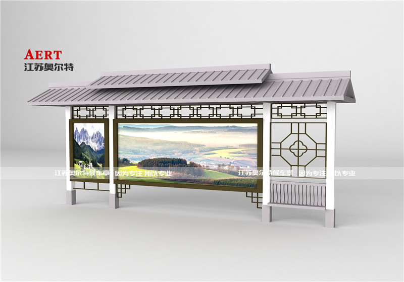 公交站台 仿古候车亭 公交站台 仿古候车亭