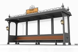 欧式候车亭呈现出“新艺术风格”的设计特点